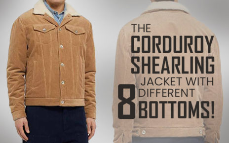 Mens Corduroy Shearling Jacket