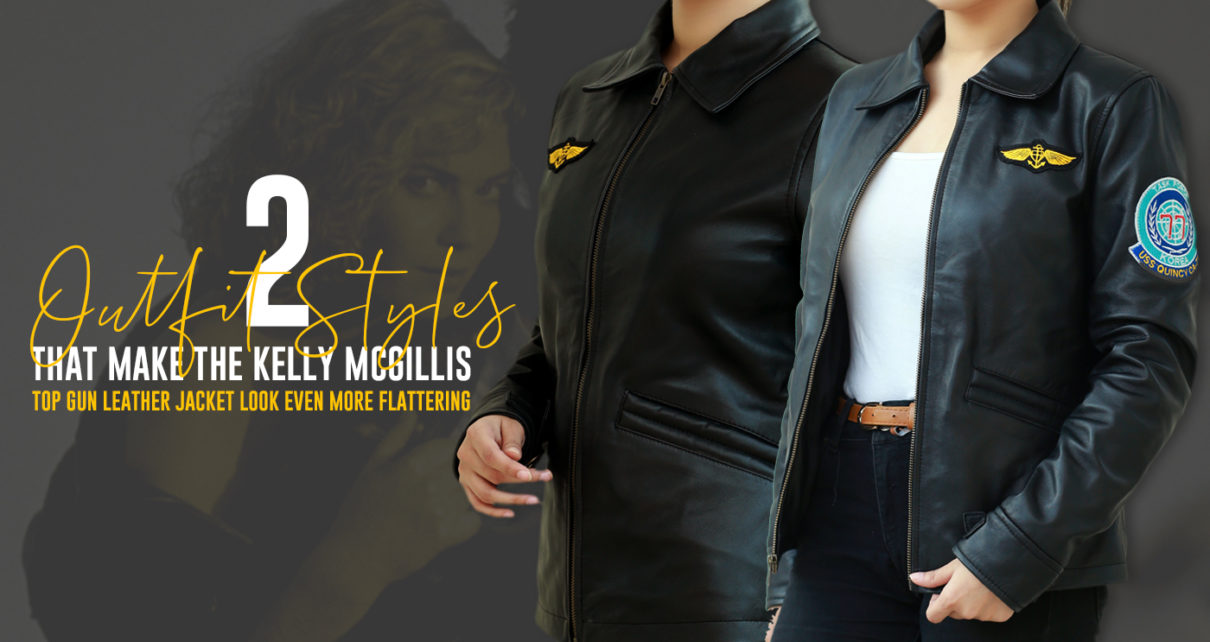 2 Outfit Styles That Make The Kelly Mcgillis Top Gun Leather Jacket Look Even More Flattering