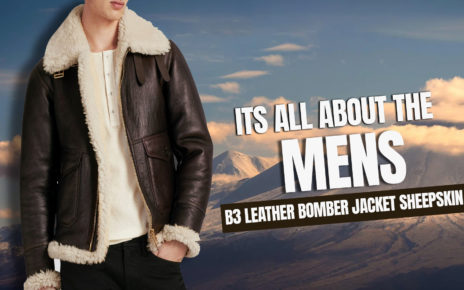 Its All About The Mens B3 Leather Bomber Jacket Sheepskin
