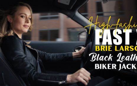 High-fashion Fast X Brie Larson Black Leather Biker Jacket