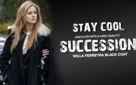 Stay cool and cute with a high-quality Succession S02 Willa Ferreyra Black Coat (1)