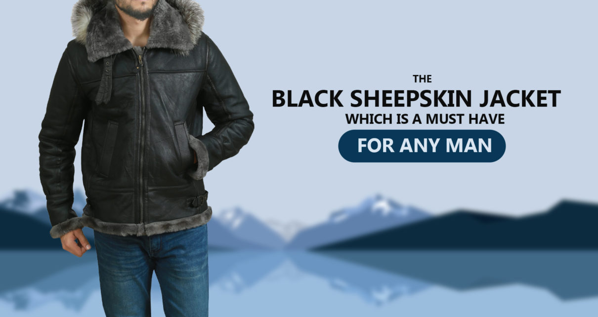 The Black Sheepskin Jacket Which Is A Must Have For Any Man
