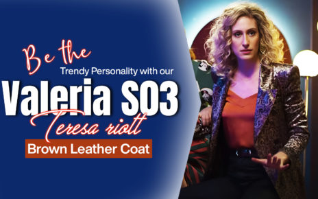 Be the trendy personality with our Valeria S03 Teresa Riott Brown Leather Coat