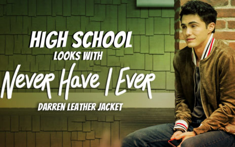 Create High School Looks With Never Have I Ever Darren Barnet Green Leather Jacket