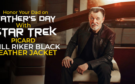 Honor Your Dad on Father's Day with Star Trek Picard Will Riker Black Leather Jacket