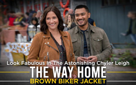 Look Fabulous In The Astonishing Chyler Leigh The Way Home Brown Biker Jacket