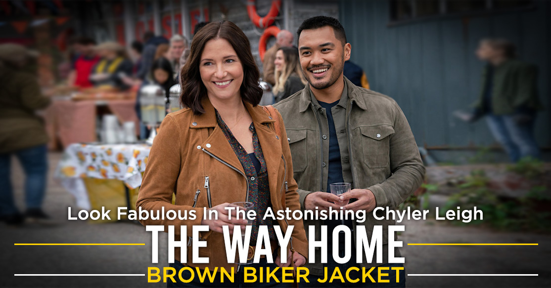 Look Fabulous In The Astonishing Chyler Leigh The Way Home Brown Biker Jacket
