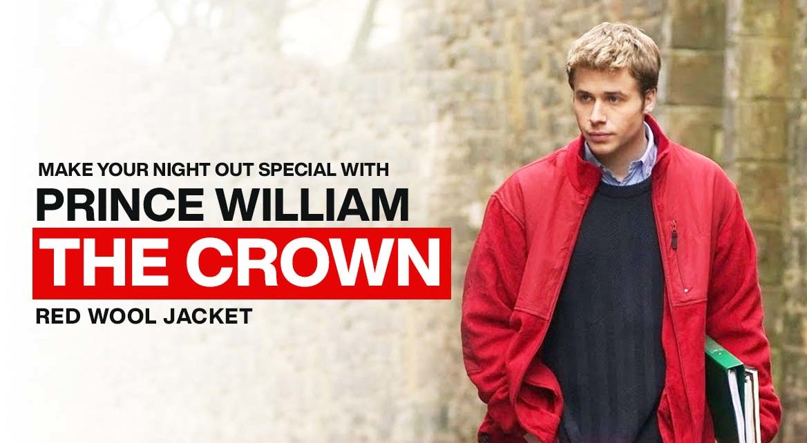 Night Out Special with Prince William The Crown Red Wool Jacket