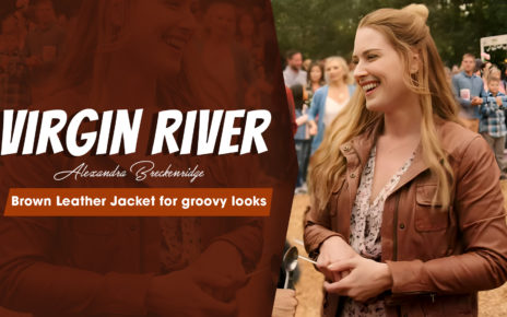 Virgin River Alexandra Breckenridge Brown Leather Jacket for groovy looks (1)