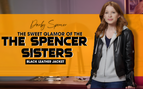The Sweet Glamor Of The Spencer Sisters S01 Darby Spencer Black Leather Jacket1