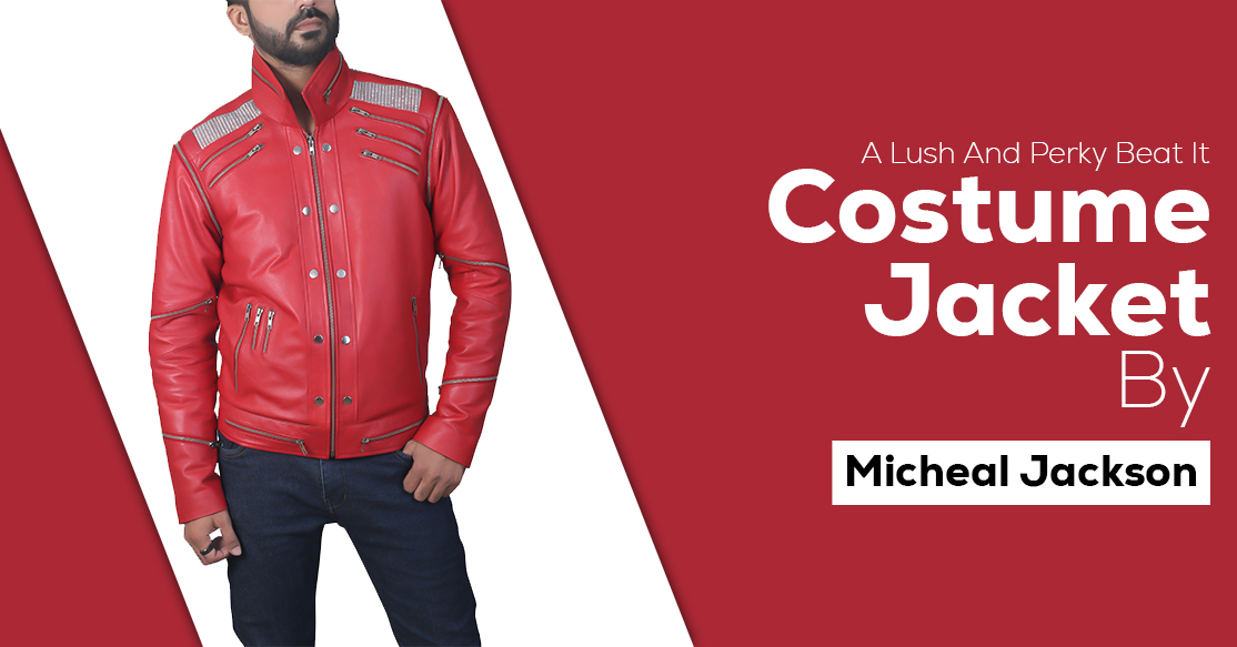 A Lush And Perky Beat It Costume Jacket By Micheal Jackson
