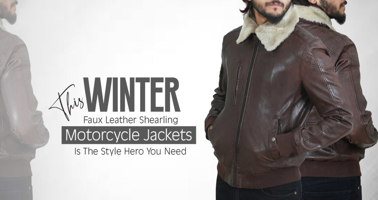 Faux Leather Shearling Motorcycle Jackets