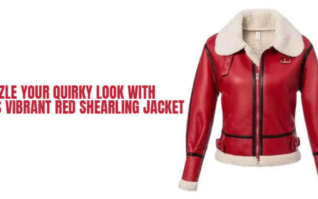 Dazzle Your Quirky Look With This Vibrant Red Shearling Jacket