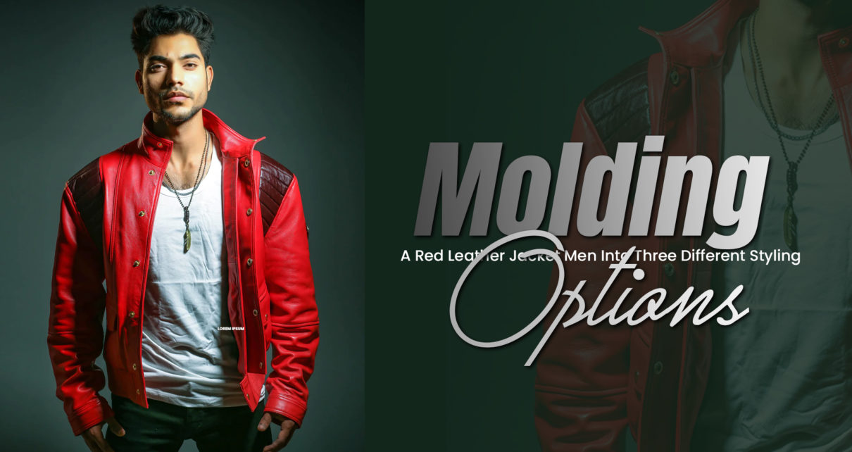 Molding A Red Leather Jacket Men