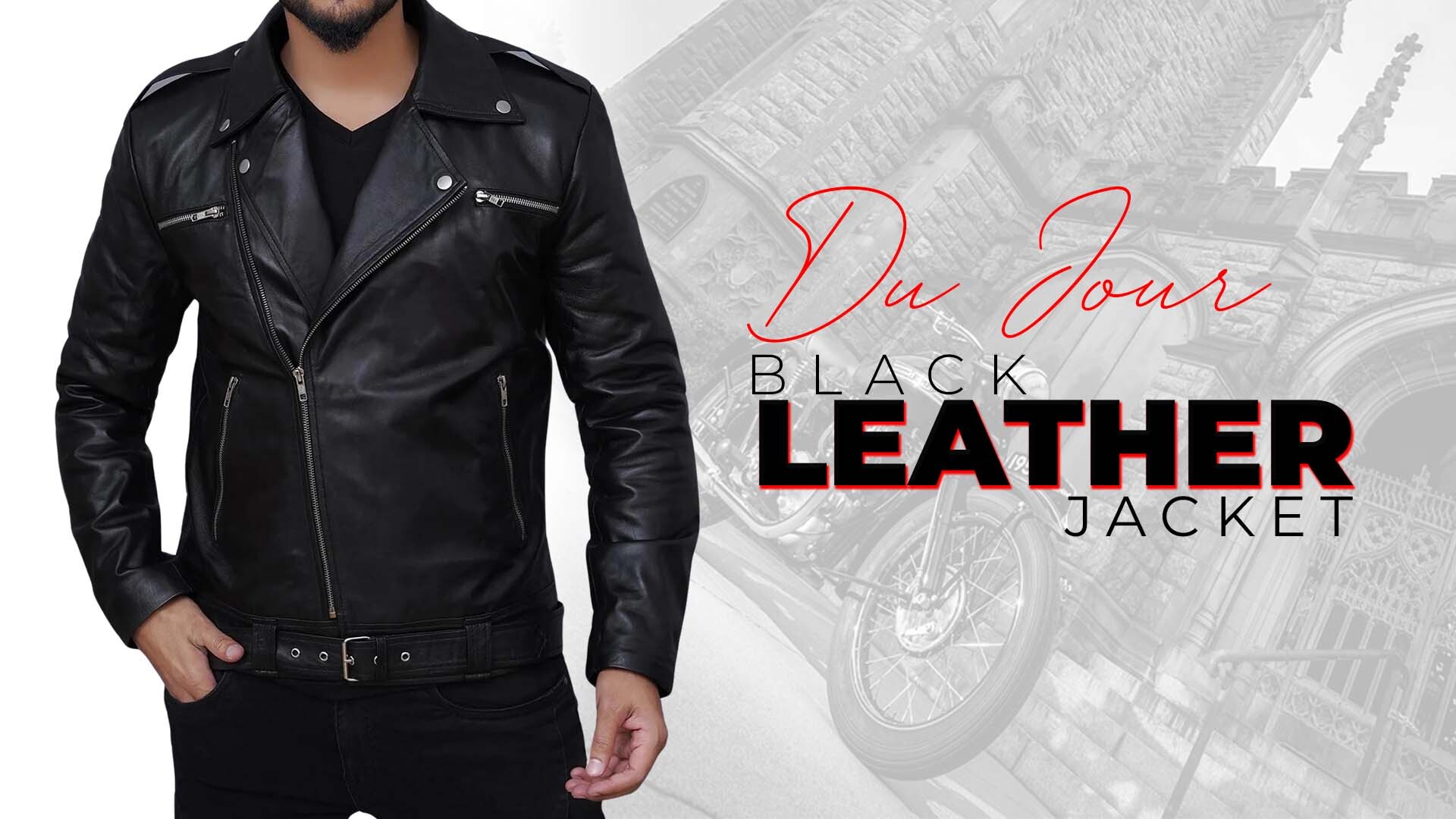Du Jour Black Leather Jacket