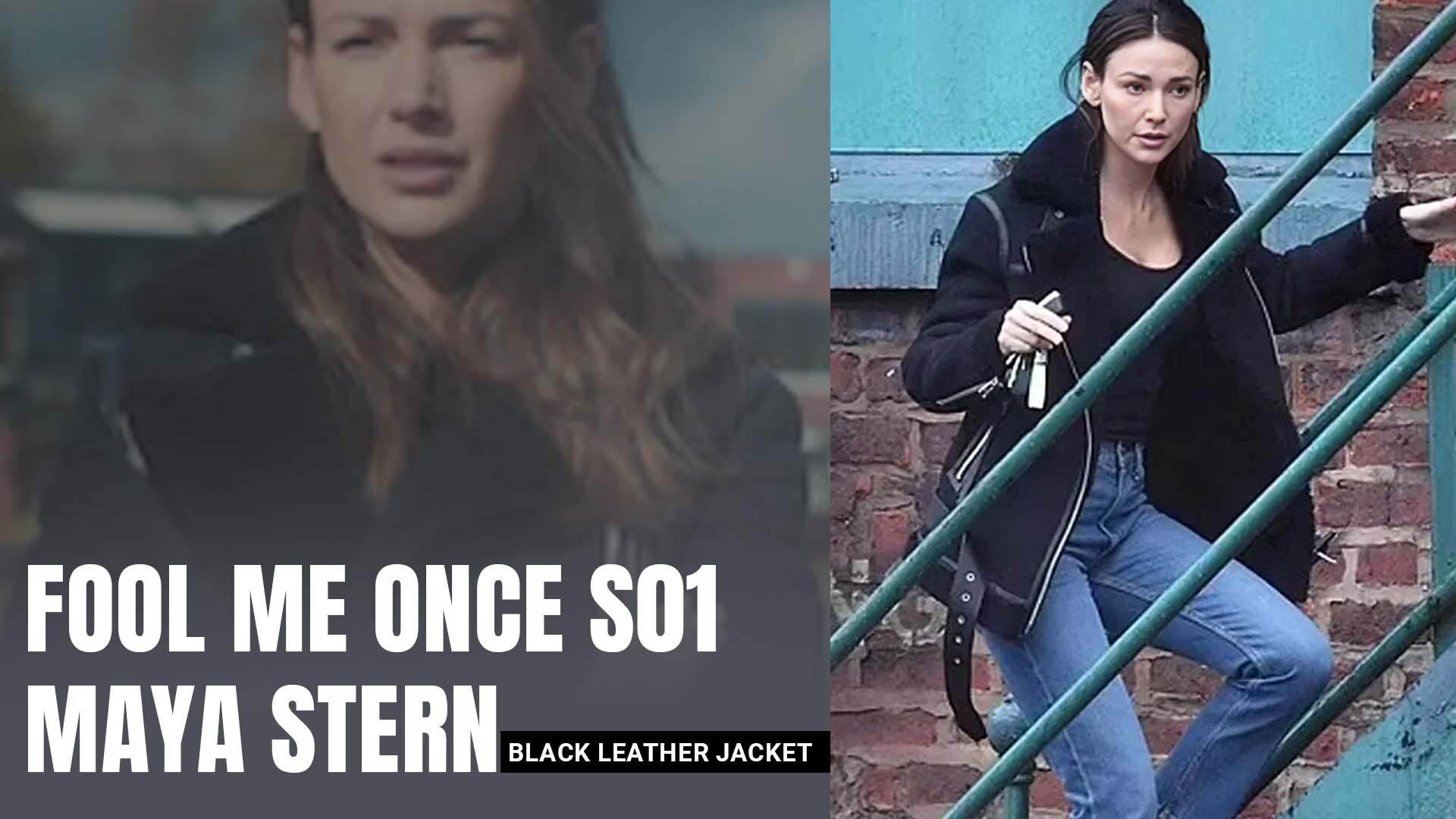 Fool Me Once S01 Maya Stern Black Leather Jacket