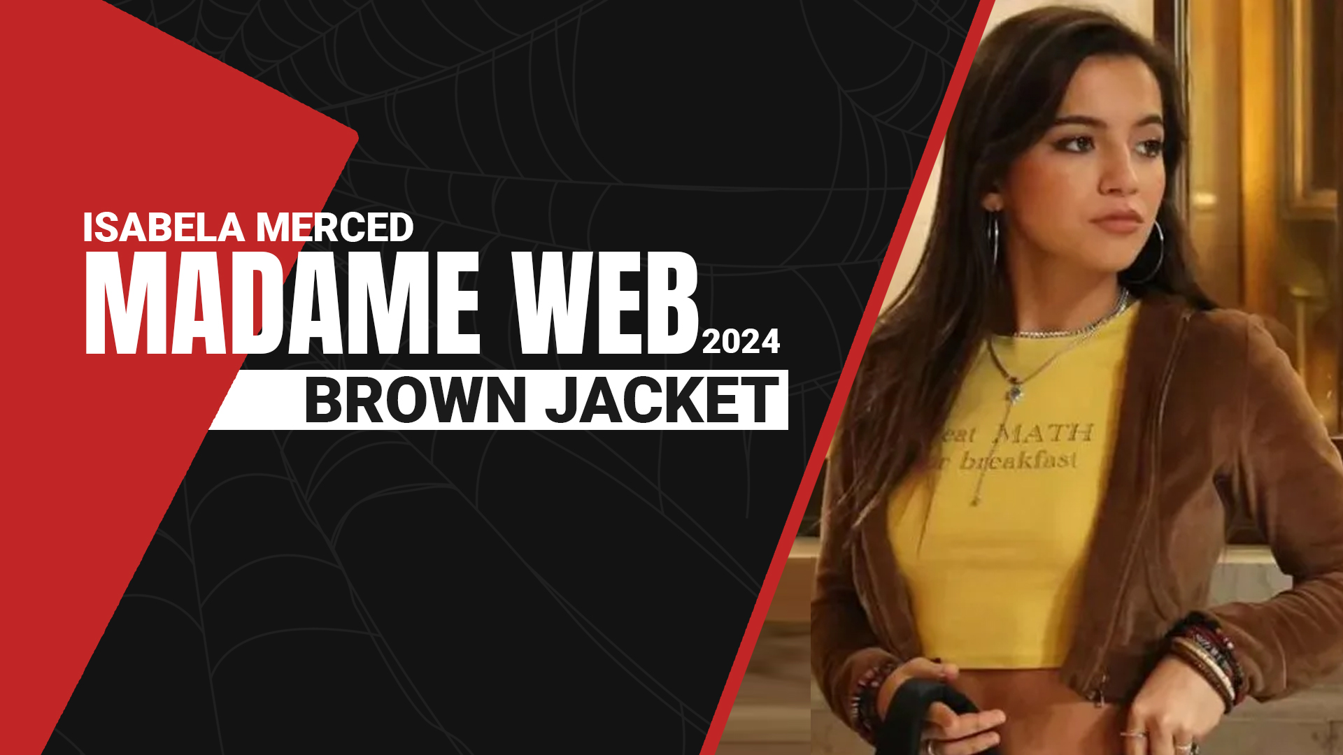 Madame Web Isabela Merced Brown Jacket