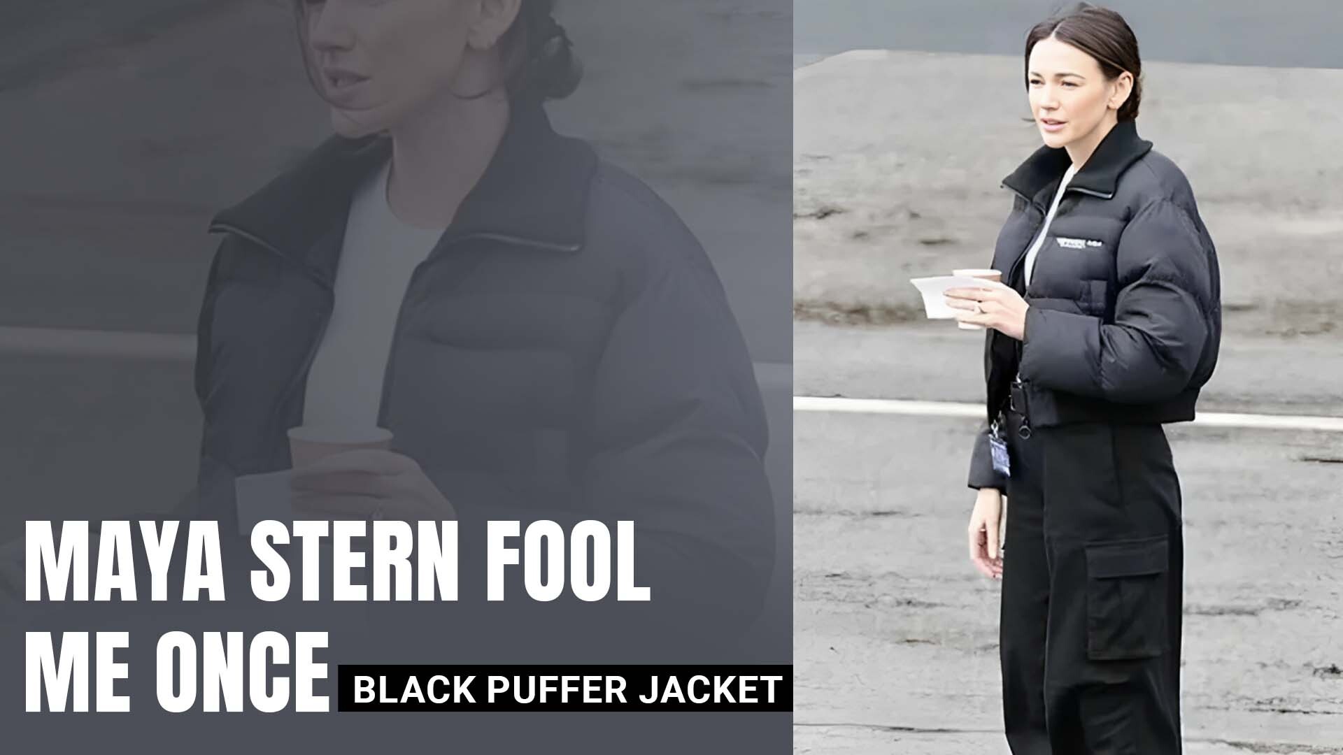 Maya Stern Fool Me Once Black Puffer Jacket