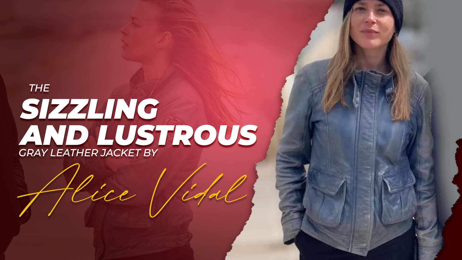 Blood Coast Alice Vidal Gray Leather Jacket